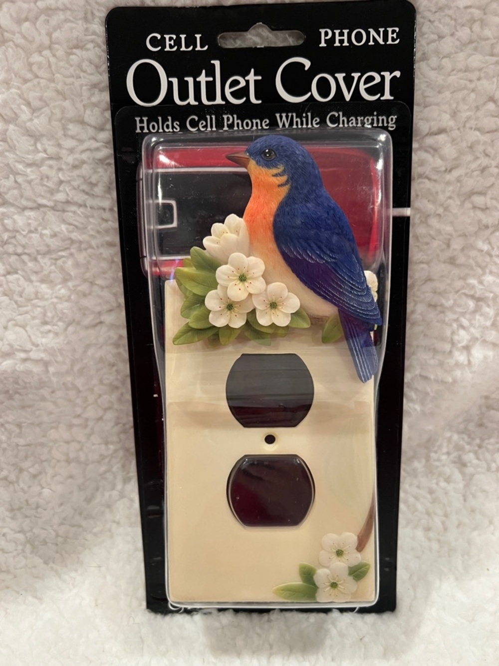 Ibis and Orchid Design Blue Bird Outlet Cover, NEW IN BOX
